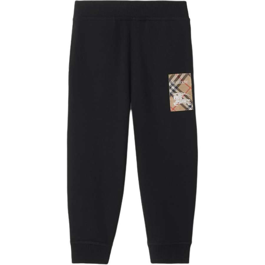 Burberry FW24 Logo Elastic Waistband Sweatpants Black Kids'
