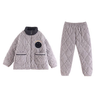 FENTENG Loungewear Thickened And Fleece Lined Stand Collar Thermal Skin Friendly Image Color Kids'