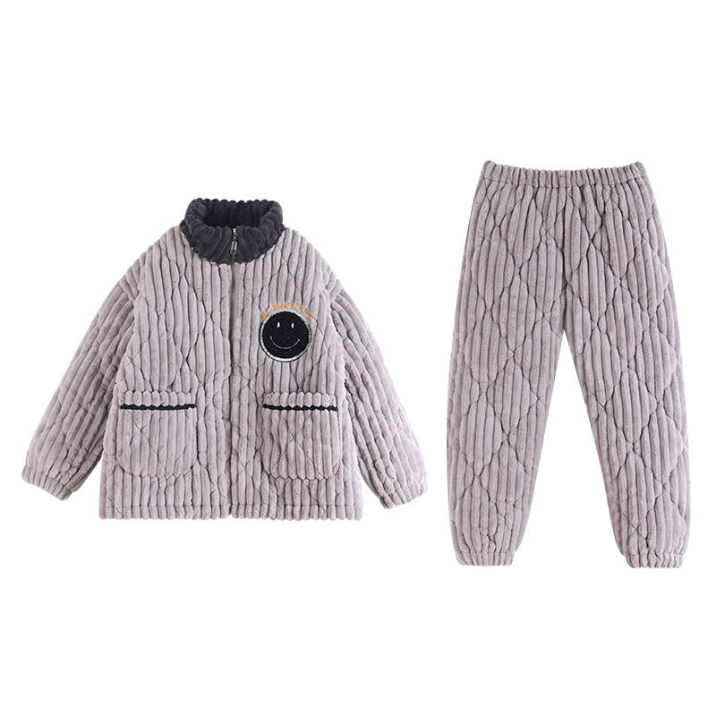 FENTENG Loungewear Thickened And Fleece Lined Stand Collar Thermal Skin Friendly Image Color Kids'