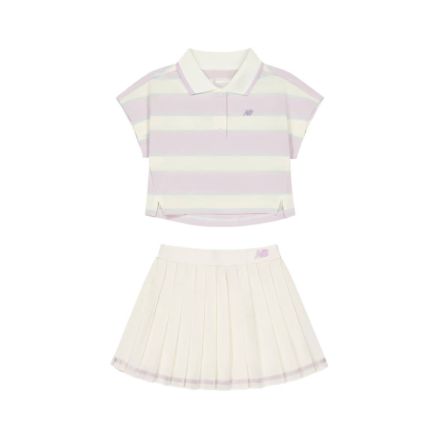 New Balance Children Aged 3 7 Years Old New Balance Skirt Set NB 2 Piece Set Purple