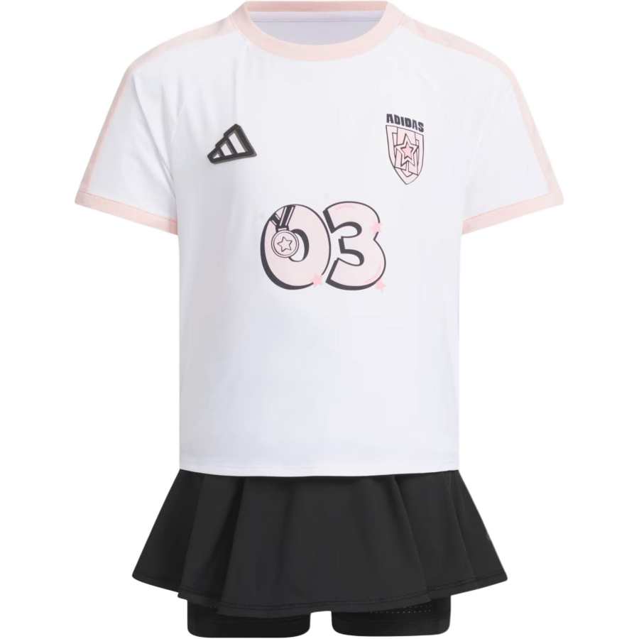 Adidas Children Aged 3 7 Years Old Adidas Skirt Set SportswearTrack White/Black