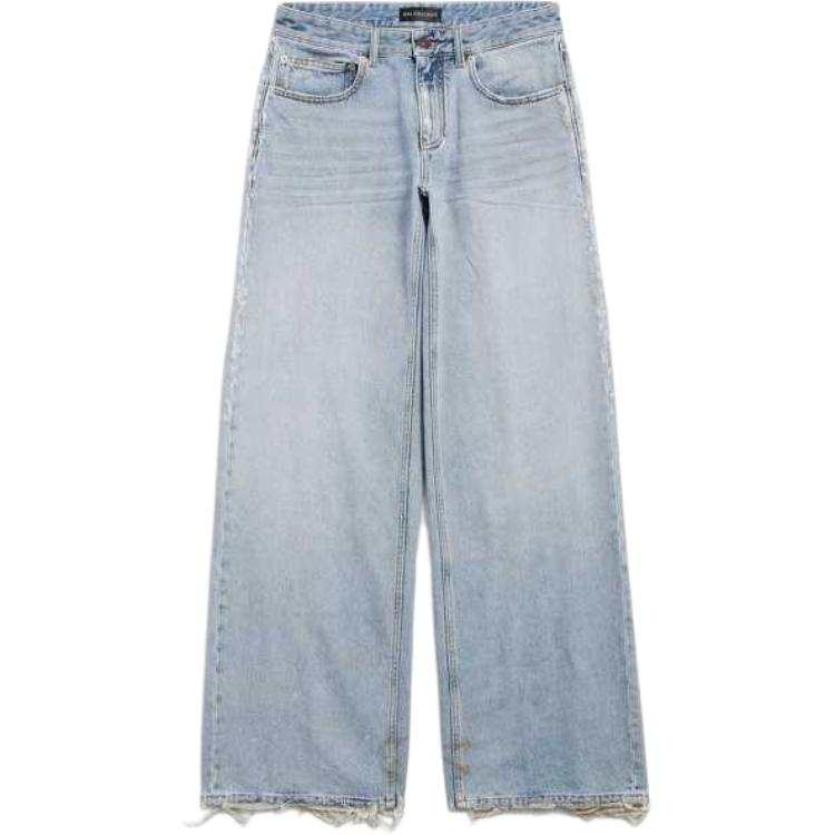 Balenciaga SS25 Jeans Loose Fit Women's Light Blue