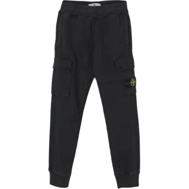 STONE ISLAND Cargo Pants Kids' Black