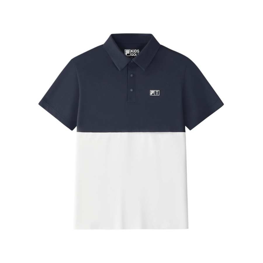 FILA KIDS x OUXUNSAI,LIANMINGKUAN Polo Shirt Global Blue Teenagers