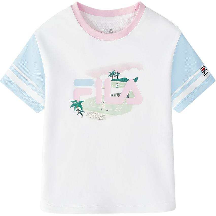FILA KIDS T Shirt Jade White Children Aged 3 7 Years Old