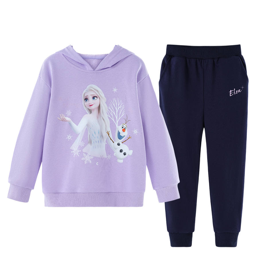 Disney Fleece Lined Comfortable Soft Lightweight Hooded Casual Sportswear Purple Children Aged 3 7 Years Old