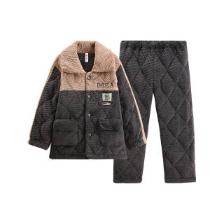 FENTENG Kids Loungewear Sets Lapel Thickened