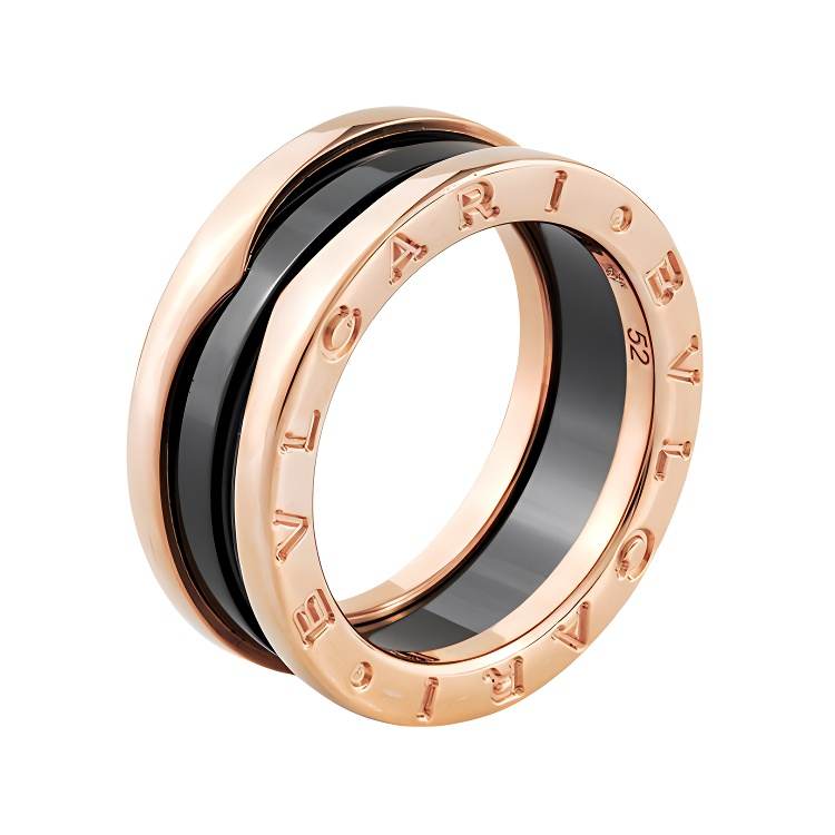 BVLGARI B.Zero1 Series 18K Rose Gold Rings Women's