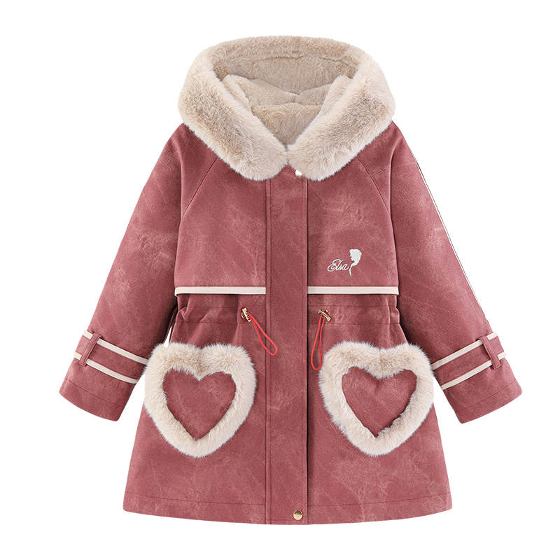 Disney Kids Parka Coats Lapel Thickened And Fleece Lined