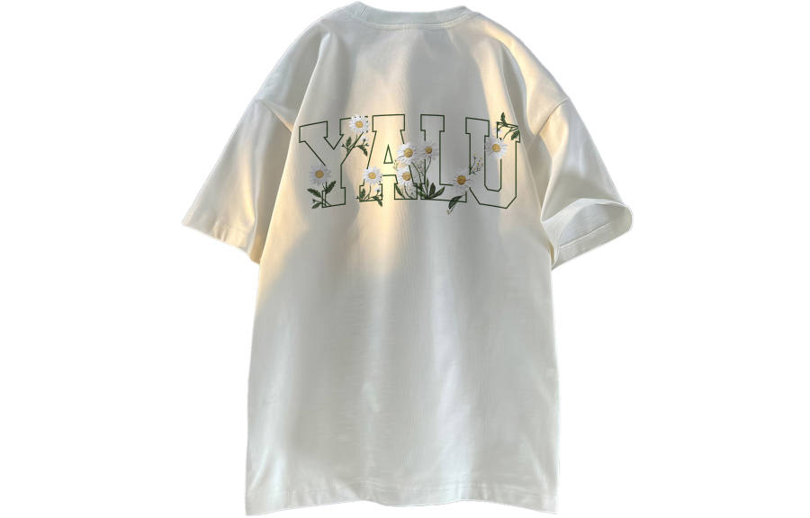YALU T Shirts Unisex Crew Neck Moderate Heavyweight