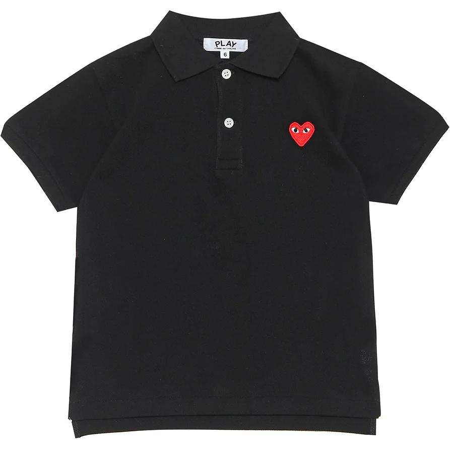 CDG Play Polo Shirt PLAY Comme Des Garcon Black Children Aged 3 7 Years Old