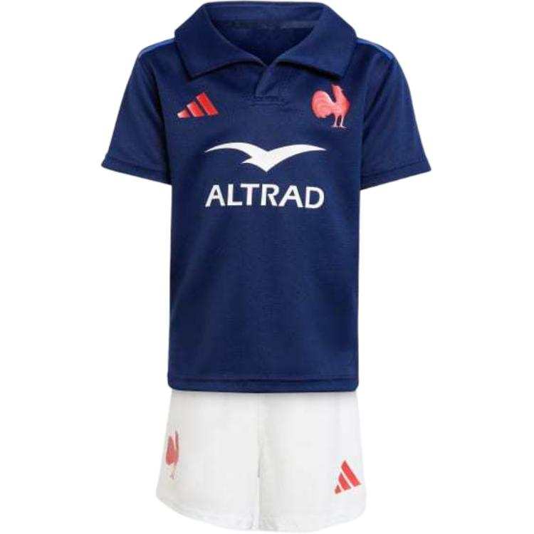 Adidas Adidas Casual Sportswear RUGBY France Home Mini Kit Dark Blue/White Children Aged 3 7 Years Old