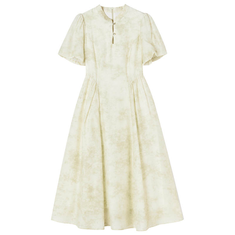 XIANGYING Short Sleeved Dress Women's Fruit Green