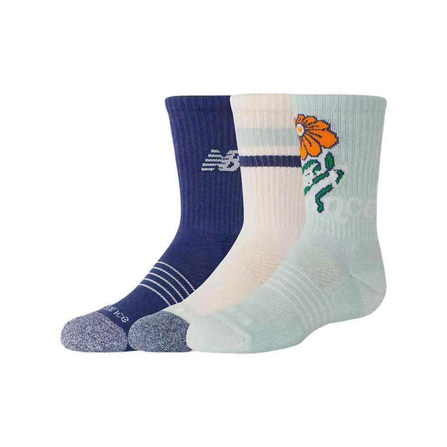 New Balance New Balance Graphic Socks 3 Pack Mixed Color Teenagers