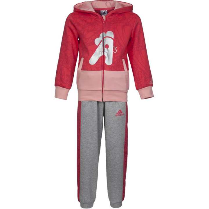 Adidas Adidas Casual Sportswear LK CNY HDY SET Basic Pink Children Aged 3 7 Years Old