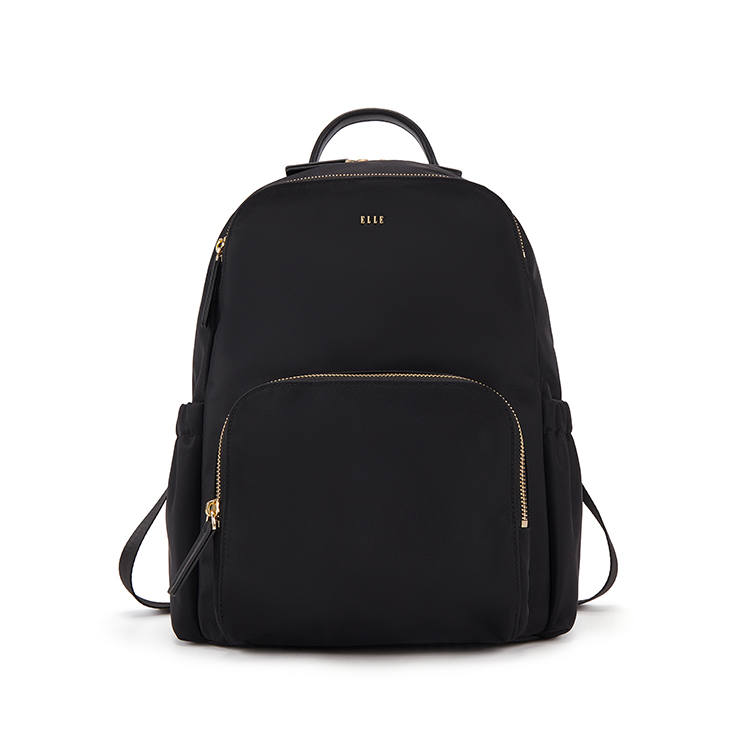 ELLE ELLE Fabric Backpack Unisex Black/Khaki/Gray/Amber Brown