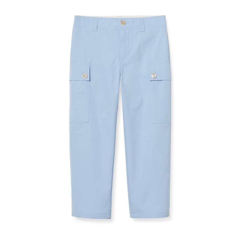 GUCCI Full Length Pants SS25 Light Blue Kids'
