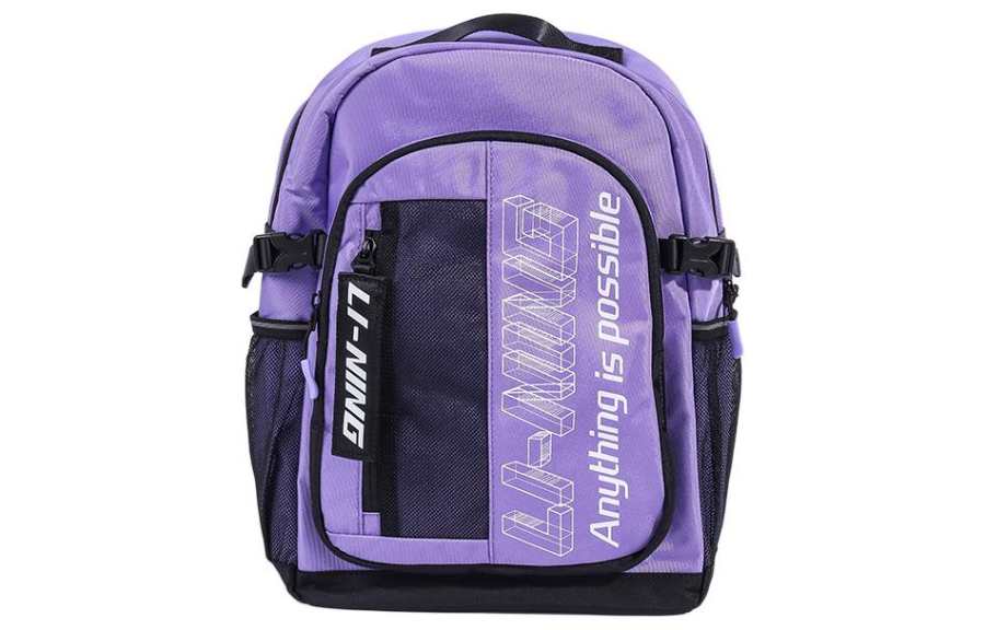 Li-Ning YOUNG Li Ning YOUNG Fabric Kids' Backpack Bag Regular Kids' Light Purple Blue