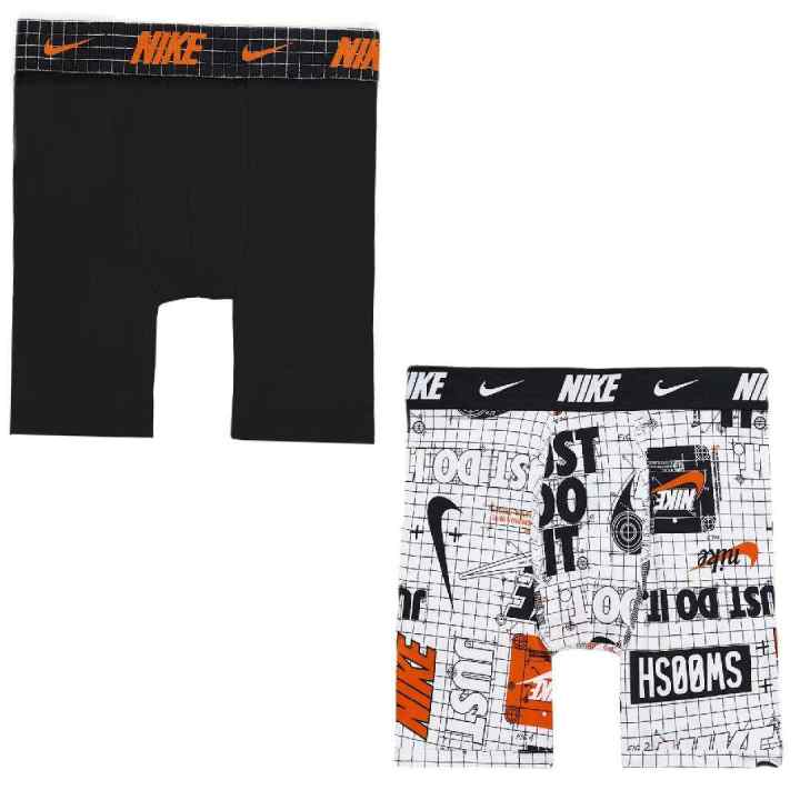 Nike Nike Dri Fit Underpants 2 Pack White Black Teenagers