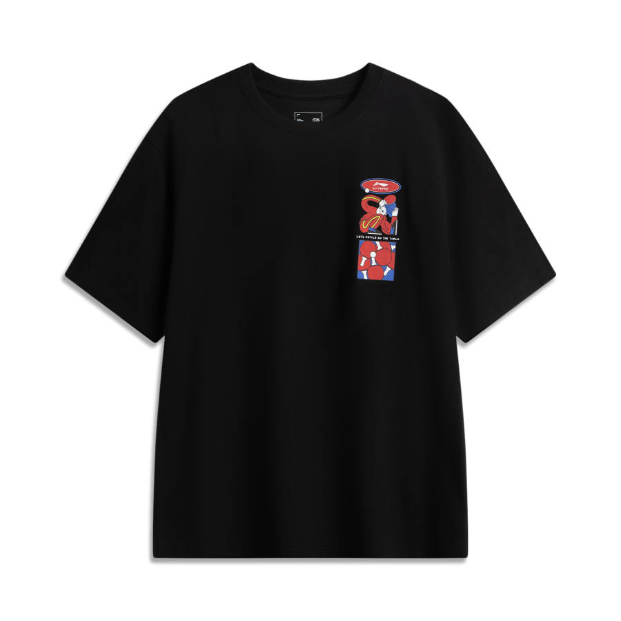 Li-Ning Li Ning Sports Life Collection T Shirt Unisex Black