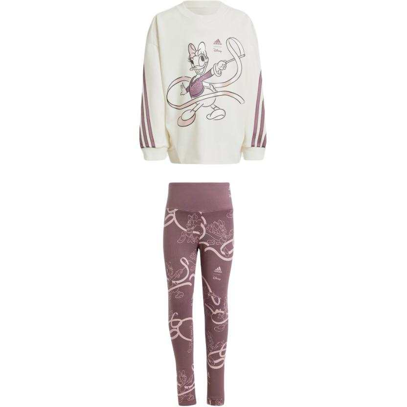 Adidas Adidas x DISNEY Casual Sportswear Ecru/Dark Shadow Fig/Used Dark Red Children Aged 3 7 Years Old