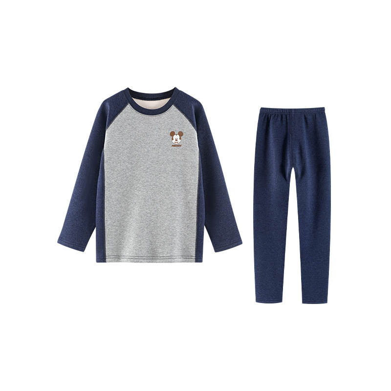Disney Grade School Underwear Sets Crew Neck Thickened And Fleece Lined