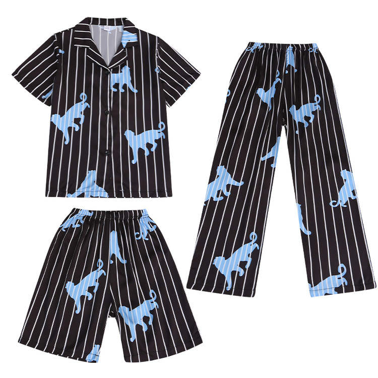 Lanza Lanza Kids Loungewear Sets Lapel Thin Foldable