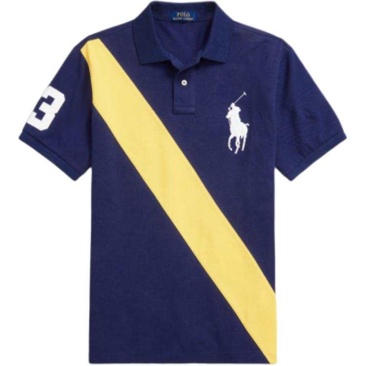 Polo Ralph Lauren Big Pony Polo Shirt Custom Slim Fit Men's Marine Blue