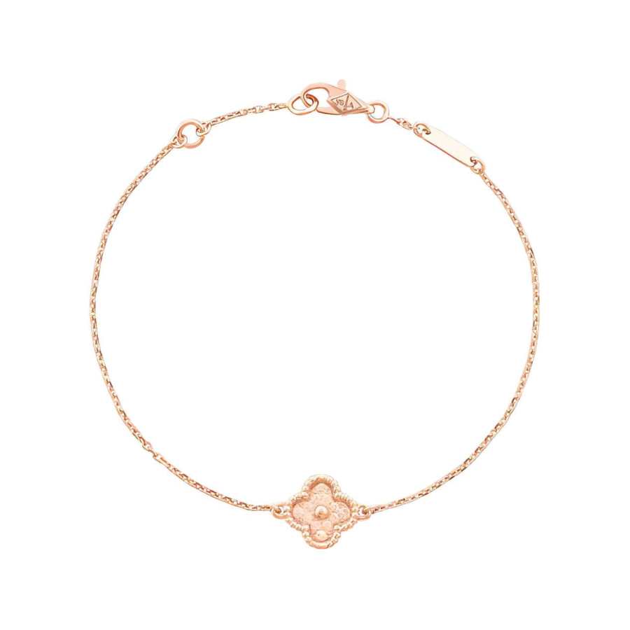 Van Cleef & Arpels Alhambra 18K Gold Bracelets Unisex Rose Gold