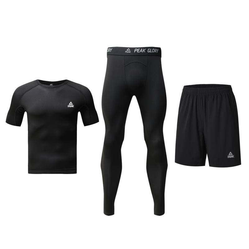 PEAK Running Clothing Sets Unisex Set Of 3 Black