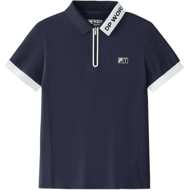 FILA KIDS x OUXUNSAI,LIANMINGKUAN Polo Shirt Marine Blue Teenagers