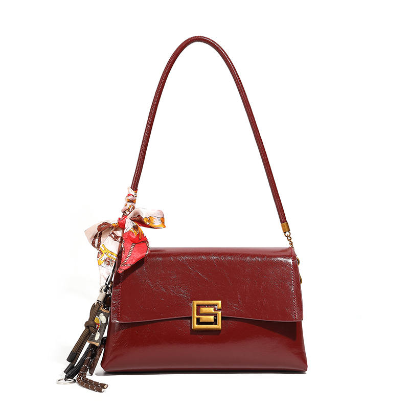 PAYOT Microfiber Synthetic Leather Crossbody Bag, Shoulder Bag Regular Women's Burgundy