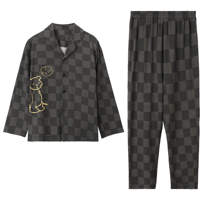 Hodo Grade School Loungewear Sets Lapel Moderate