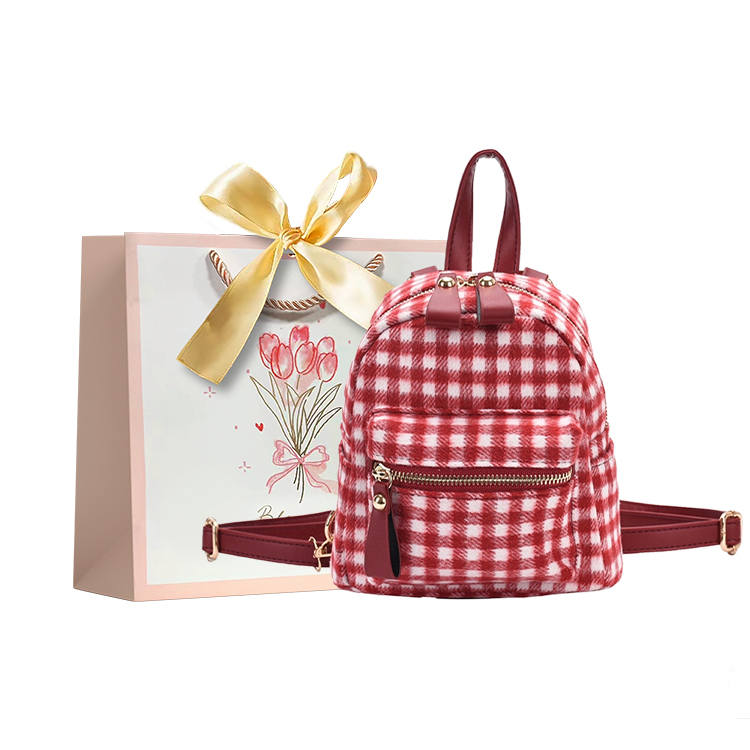 GUANJUNXIAOXIONG Woolen Backpack Regular Women's Red/Pink/Brown