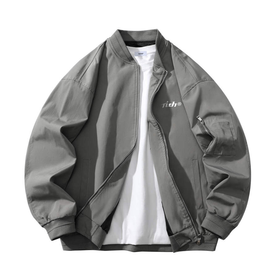 TITH TITH Jackets Unisex Baseball Collar Moderate