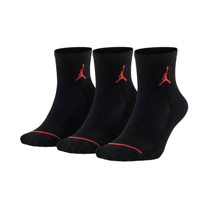 Jordan Jordan Socks 3 Pack Jet Black Teenagers