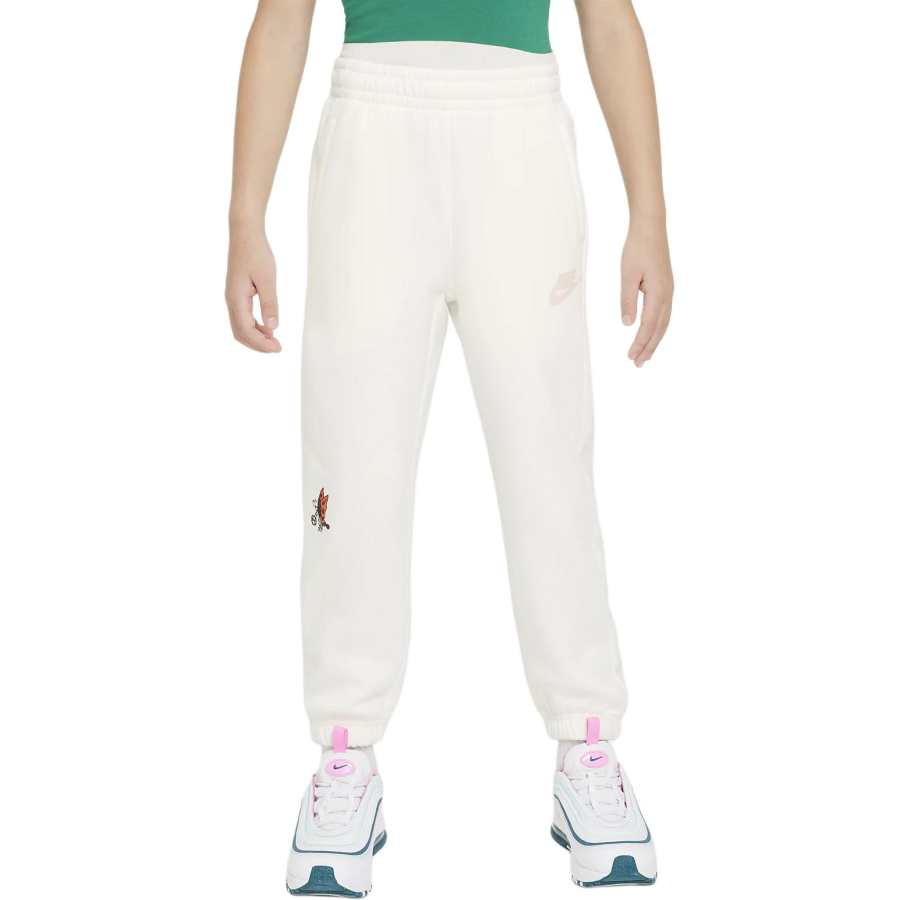 Nike Nike Sportswear Club Fleece Lined Comfortable Soft Full Length Pants Sail White Children Aged 3 7 Years Old