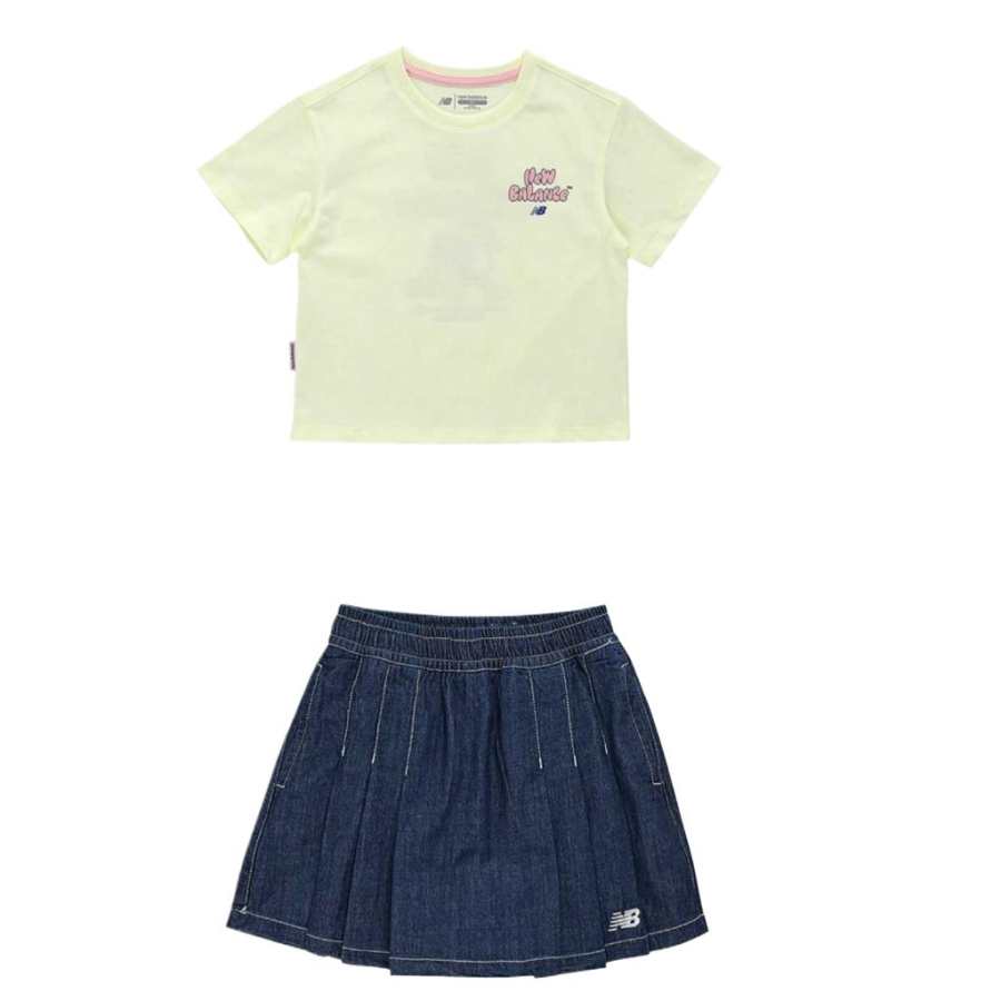 New Balance Children Aged 3 7 Years Old New Balance Skirt Set Light Yellow