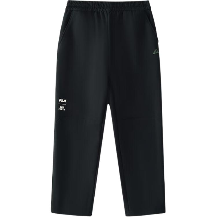 FILA KIDS x BBC EARTH Full Length Pants PERFORMANCE Collection, Fleece Lined Soft And Skin Friendly Woven Pitch Black