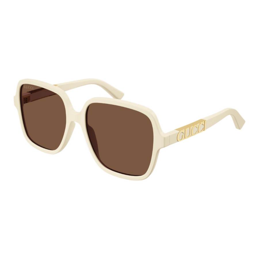 GUCCI GUCCI Classic Square Acetate Sunglasses White