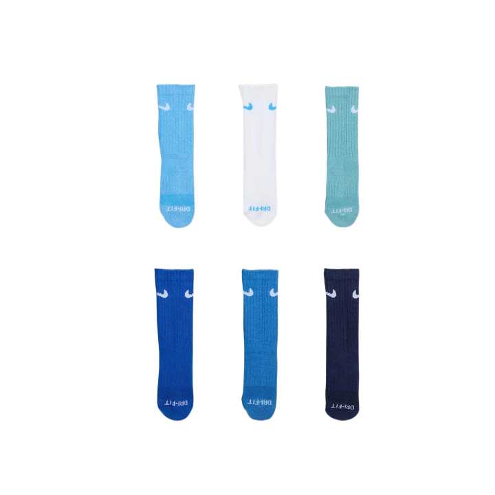 Nike Nike Dri Fit Socks 6 Pack University Blue Teenagers