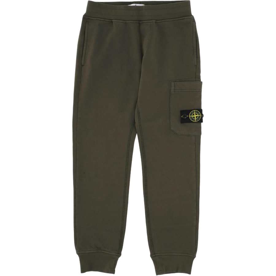 STONE ISLAND Full Length Pants Kids' Army Green