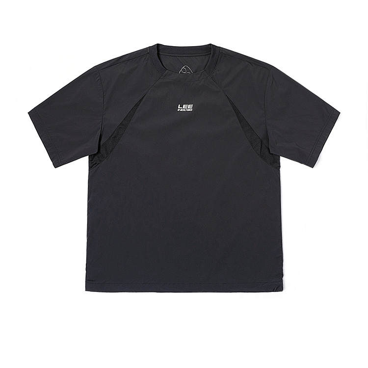 Lee Lee T Shirts Men's Black Crew Neck Thin