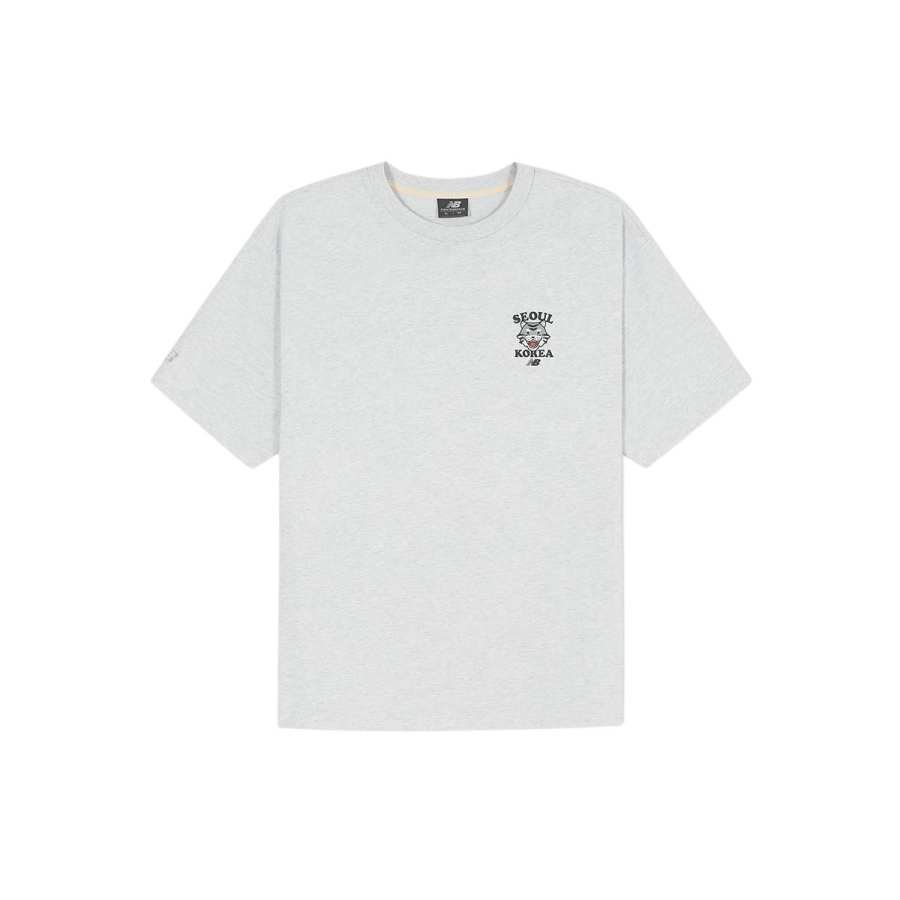 New Balance New Balance SEMI Over FIT SEOUL T Shirt Unisex Light Gray