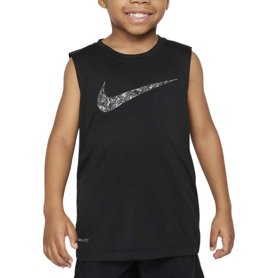 Nike Nike Tank Top Dri Fit Rise 365 Black Little Kids