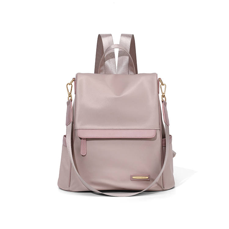 CinvaiKrose Fabric Backpack Travel Bag Medium Women's Beige Apricot/Black/Pink/Gray