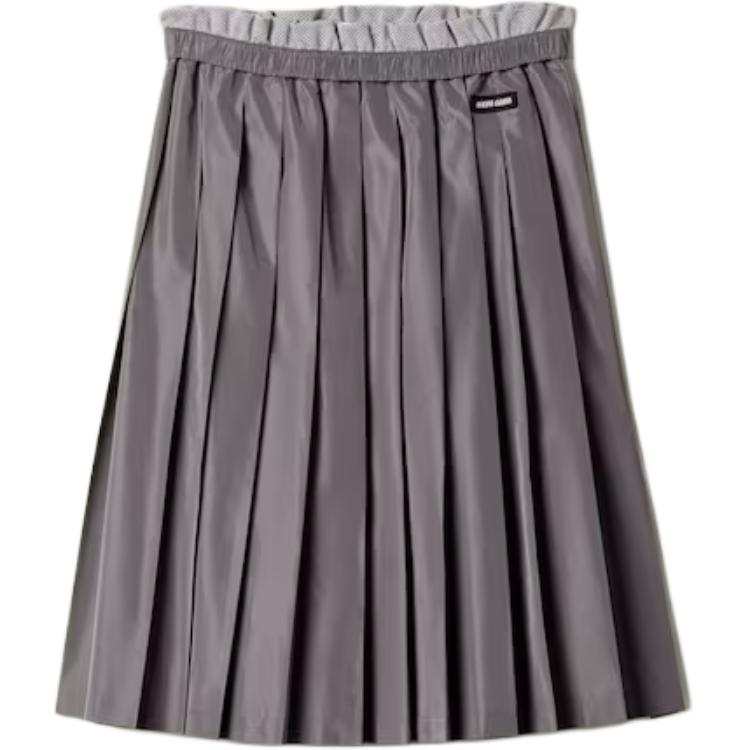 MIU MIU SS25 Casual Long Skirt Women's Silver