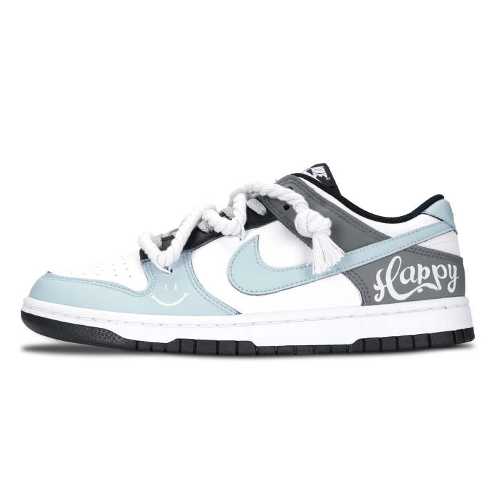 Nike Nike Dunk Happiness Smile Slip Resistant Low top Skateboard Shoes Men's Steel Blue