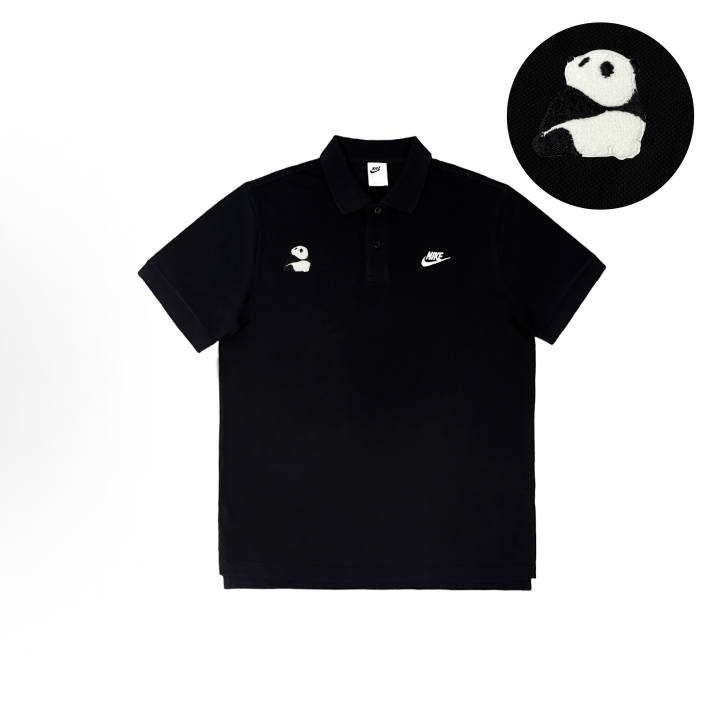Nike Nike Polo Shirts Unisex Black Polo Collar Moderate Straight Fit