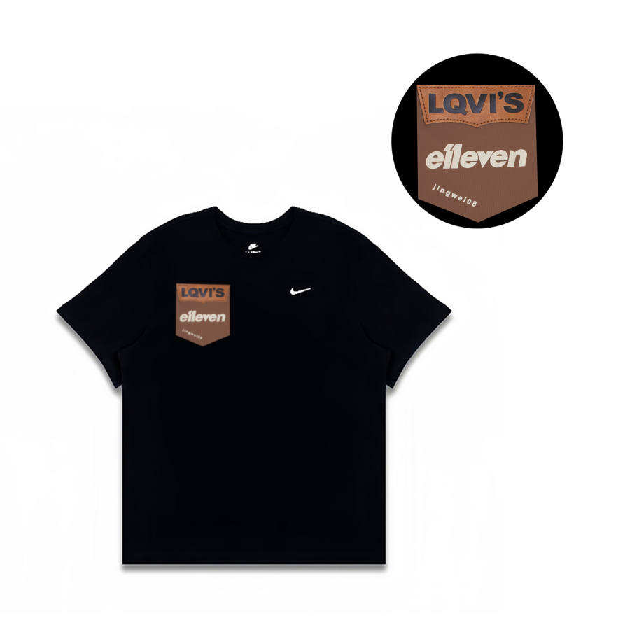 Nike Nike T Shirts Men's Black Crew Neck Moderate Straight Fit